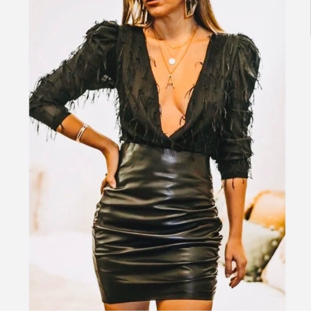 ZARA FRINGE BODYSUIT